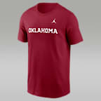Oklahoma Sooners Primetime Wordmark Men's Jordan College T-Shirt - Crimson