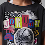 Playera Air con collage para niños talla grande Jordan