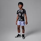 Conjunto de 2 piezas de shorts MVP Ring para niños talla pequeña Jordan - Índigo neblina