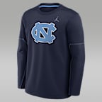 North Carolina Sideline Coaches Men's Jordan Brand Therma-FIT College Long-Sleeve T-Shirt