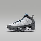 Air Jordan 9 Retro "Flint Grey and French Blue" Big Kids' Shoes