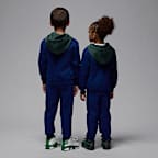 Conjunto de 2 piezas con sudadera con gorro de cierre completo para niños talla pequeña Jordan Brooklyn Fleece