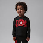 Jordan Conjunto de camiseta de manga larga y pantalón de tejido Fleece Jumpman - Infantil