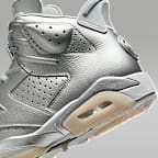 Air Jordan 6 Retro x Paris Saint-Germain "Metallic Silver" Men's Shoes