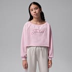 Playera de French Terry para niños talla grande Jordan Rebel Rose