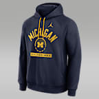 Michigan Courtside Men's Jordan Brand Dri-FIT College Pullover Hoodie
