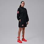 Calções com grafismo em tecido moletão Jordan Brooklyn Fleece para mulher