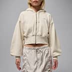 Jordan Flight Fleece Women's Cropped Satin-Lined Hoodie