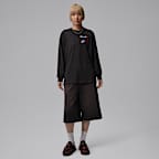 조던 플라이트 여성 오버사이즈 긴팔 티셔츠