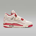 Air Jordan 4 Retro 'Pale Ivory and Tough Red' Women's Shoes