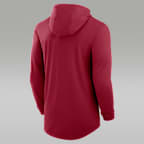Oklahoma Primetime Arch Men's Jordan Brand Dri-FIT College Long-Sleeve Hooded T-Shirt