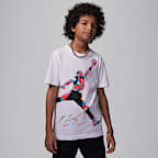 Playera con gráfico para niños talla grande Jordan Jumpman Heirloom
