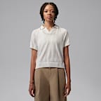 Maskinstrikket Jordan Sport-golfpoloshirt til kvinder