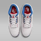 Tacos de béisbol para hombre Jordan 3 Retro MCS "True Blue"