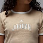 Jordan Semi-cropped-T-shirt i rib til større børn