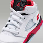 Jordan 5 Retro "Fire Red Black Tongue" Baby/Toddler Shoes