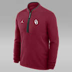 Oklahoma Victory Men's Jordan Brand Dri-FIT College 1/2-Zip Long-Sleeve Top