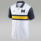 Michigan Wolverines Primetime Campus Vapor Men's Jordan Dri-FIT College Polo - White