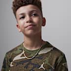 Jordan Brooklyn Essentials Big Kids' Camo Long Sleeve Top