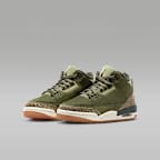 Chaussure Air Jordan 3 Retro « Medium Olive » pour ado