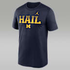 Playera universitaria Nike Dri-FIT para hombre Michigan Kinetic Mantra Legend - Azul marino