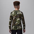 Jordan Brooklyn Essentials Big Kids' Camo Long Sleeve Top