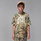 Jordan MVP Big Kids' Distressed Wordmark T-Shirt - Medium Olive