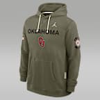 Oklahoma 2025 Military Appreciation Men's Jordan Brand Dri-FIT College Pullover Hoodie