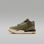 Jordan 3 Retro Little Kids' Shoes - Medium Olive/Neutral Olive/Sail/Sequoia