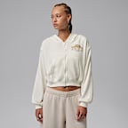 Sudadera con gorro de cierre completo Hike Mike para mujer Jordan Brooklyn Fleece