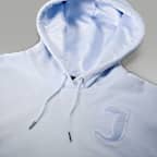 Sudadera sin cierre con gorro forrado de satén para mujer Jordan Flight Fleece