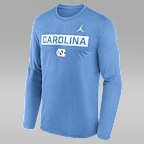 North Carolina Primetime Legend 2-Hit Men's Jordan Brand Dri-FIT College Long-Sleeve T-Shirt