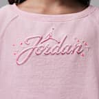 Playera de French Terry para niños talla grande Jordan Rebel Rose
