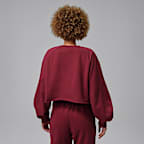 Sudadera de cuello redondo estilo cropped para mujer Jordan Flight Fleece