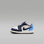 Jordan 1 Retro Low "Obsidian" Baby/Toddler Shoes - Obsidian/Sail/University Blue