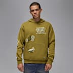 Sudadera con gorro sin cierre de tejido Fleece para hombre Jordan Brooklyn