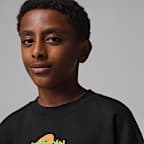 Playera de cuello redondo con gráfico de Space Jam para niños talla grande Jordan