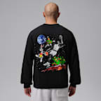 Jordan Brooklyn Space Jam Men's Vault Fleece Crew-Neck Sweatshirt