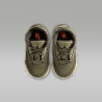 Sapatilhas Jordan 3 Retro "Medium Olive" para bebé