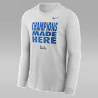 UCLA Sideline Slogan Men's Jordan Brand Dri-FIT College Long-Sleeve T-Shirt