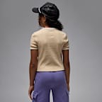 Jordan Semi-cropped-T-shirt i rib til større børn