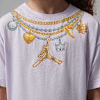 Jordan Big Kids' Charm Necklace T-Shirt