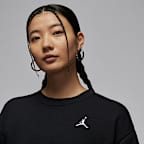 조던 브루클린 플리스 여성 프렌치 테리 크루넥 스웻셔츠