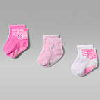Jordan Baby & Toddler Floral Lace Quarter Gripper Socks (3 Pairs)