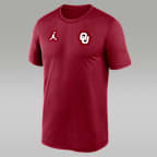 Oklahoma Sideline Legend Small Logo Men's Jordan Brand Dri-FIT College T-Shirt - Crimson