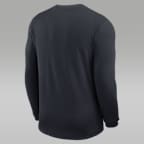 Playera de manga larga universitaria marca Jordan Dri-FIT para hombre Michigan Sideline