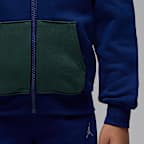 Conjunto de 2 piezas con sudadera con gorro de cierre completo para niños talla pequeña Jordan Brooklyn Fleece