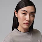 조던 플라이트 플리스 여성 모드 크롭 크루넥 스웻셔츠