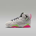 Air Jordan 7 Retro "Tennis Day" Big Kids' Shoes - Phantom/Lime Blast/Pink Blast/Anthracite