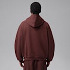 Felpa pullover oversize in fleece con cappuccio Jordan Brooklyn – Uomo
